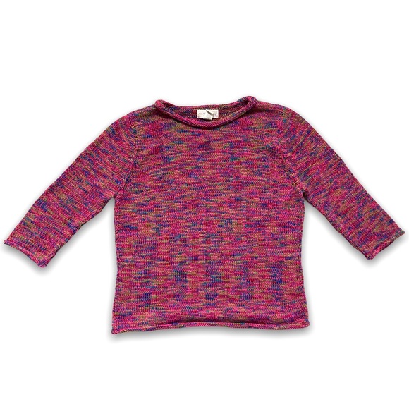 Vintage Y2K Rainbow Knit Boxy Sweater - Picture 6 of 7